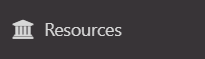 Screenshot of dark gray 'resources' button from the OrganMatch site