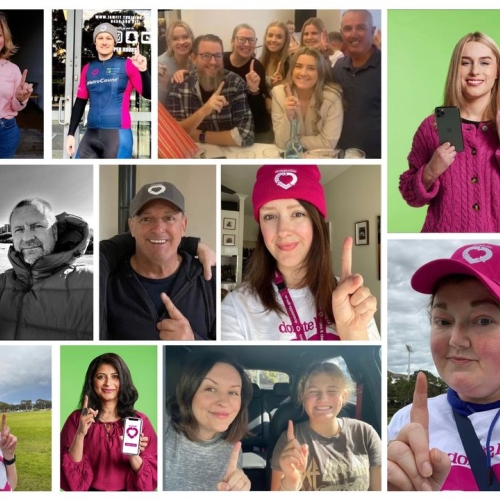A collage of members of the DonateLife Network participating 