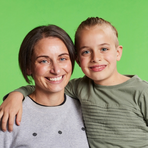 Hunter and his mother Melissa