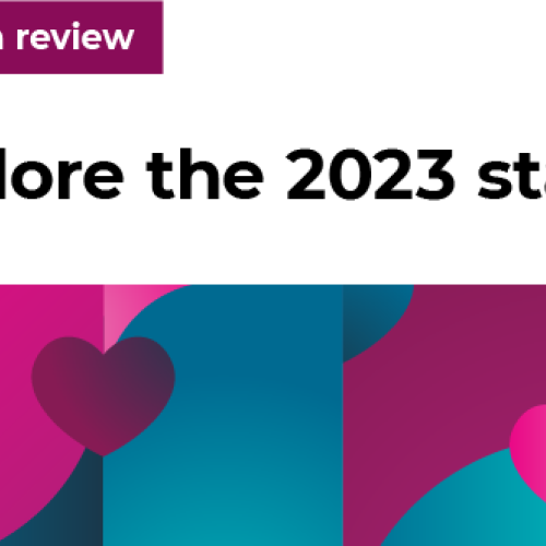 Year in review - explore the 2023 stats in black text