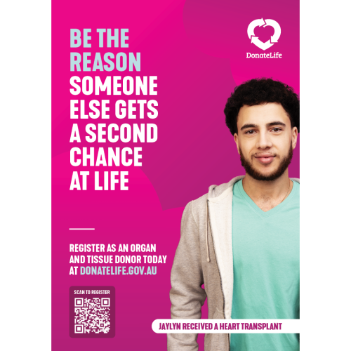 DonateLife Week poster website Jaylan