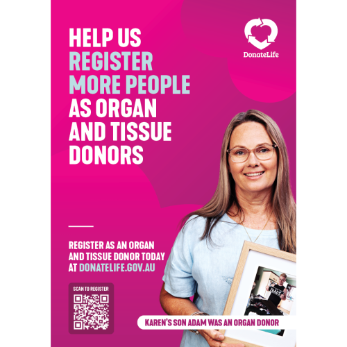 DonateLife Week poster website Karen