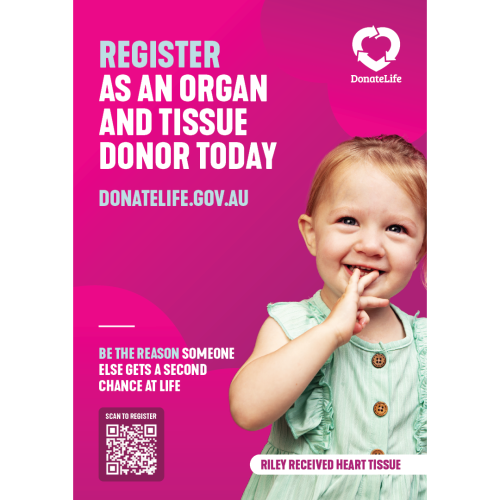 DonateLife Week poster website Riley