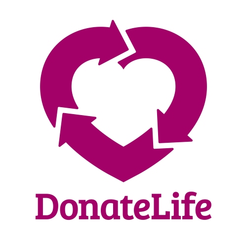Magenta DonateLife logo