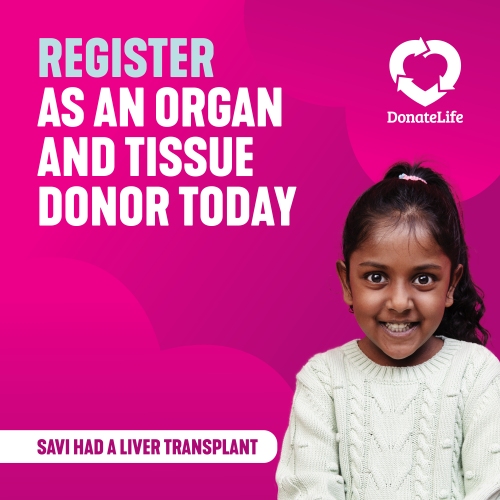 Register as an organ and tissue donor today