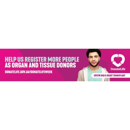Help us register digital banner - Jaylyn had a heart transplant