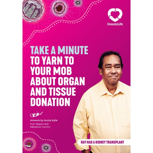 poster featuring kidney recipient - ray had a kidney transplant