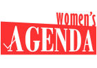 Women’s Agenda logo with the words ‘Women’s Agenda’ in white text on a red rectangular background.