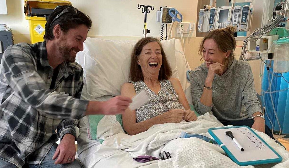 Image: The donor, her son and daughter - supplied by the family.